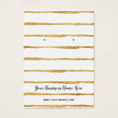 Gold Foil Stripes Verdien beeldingskaarten Visitekaartje (Voorkant)