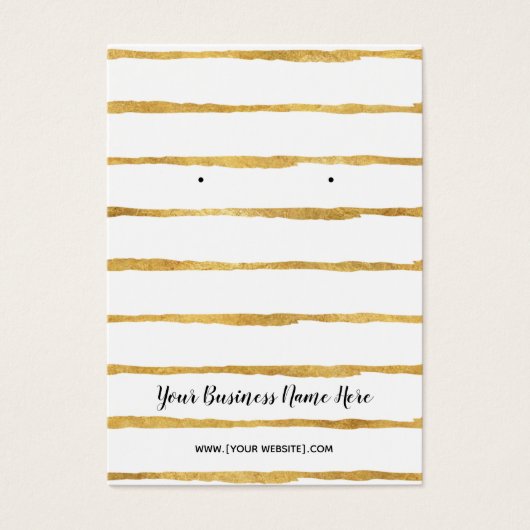 Gold Foil Stripes Verdien beeldingskaarten Visitekaartje (Voorkant)