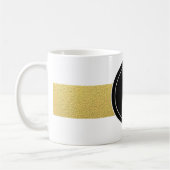 GOLD FOIL STRIPES | ZWARTE MONOGRAM KOFFIEMOK (Links)