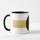 GOLD FOIL STRIPES | ZWARTE MONOGRAM MOK (Links)