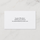 GOLD FOIL STRIPES | ZWARTE MONOGRAM VISITEKAARTJE (Achterkant)