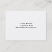 GOLD FOIL STRIPES | ZWARTE MONOGRAM VISITEKAARTJE (Achterkant)