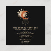 *~* Gold Foil Sun Bronze Moon Star Spa Vierkante Visitekaartje (Achterkant)