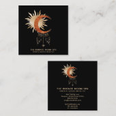 *~* Gold Foil Sun Bronze Moon Star Spa Vierkante Visitekaartje (Voorkant / Achterkant)