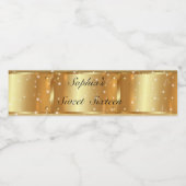 Gold Foil, Sweet Sixteen, Bat Mitzvah, Custom Waterfles Etiket (Enkel label)