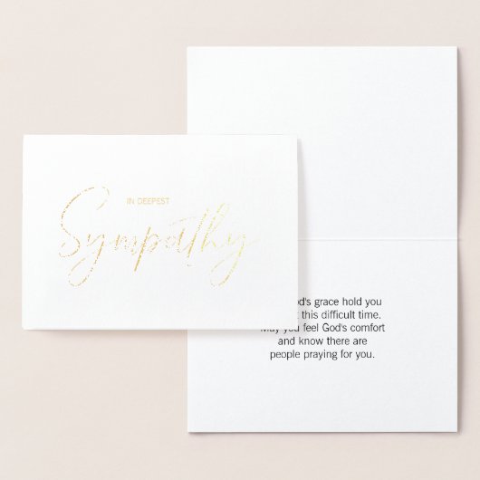 Gold Foil Sympathy Card Folie Kaarten (Display)