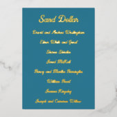 Gold Foil Table Seating Guest List 5x7 Kaarten (Voorkant)