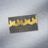 Gold Foil textuur | Lux-vormen | Leisteen Magnetisch Visitekaartje (Voorbeeld)