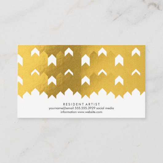 Gold Foil textuur | Lux-vormen Visitekaartje (Achterkant)