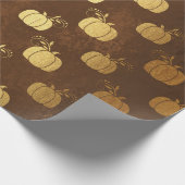 Gold Foil Thanksgiving Cadeaupapier (Hoek)
