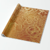 Gold Foil Thanksgiving Cadeaupapier (Uitgerold)