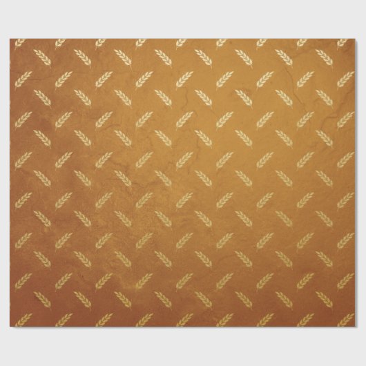 Gold Foil Thanksgiving Cadeaupapier (Vlak)