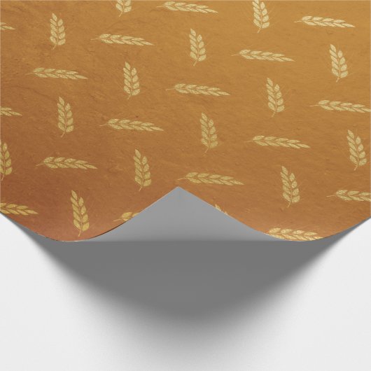 Gold Foil Thanksgiving Cadeaupapier (Hoek)