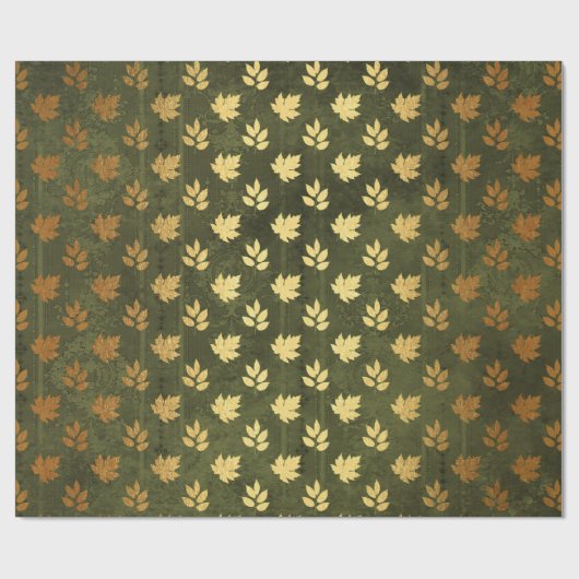 Gold Foil Thanksgiving Cadeaupapier (Vlak)
