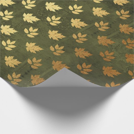 Gold Foil Thanksgiving Cadeaupapier (Hoek)