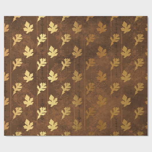 Gold Foil Thanksgiving Cadeaupapier (Vlak)