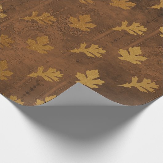 Gold Foil Thanksgiving Cadeaupapier (Hoek)