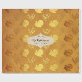 Gold Foil Thanksgiving Cadeaupapier (Vlak)
