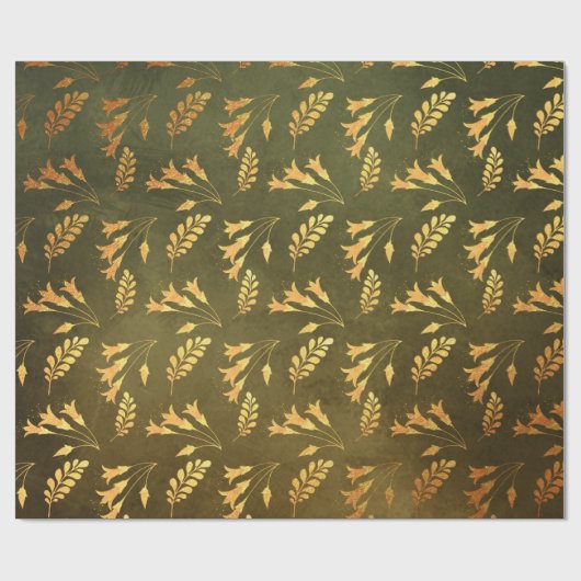 Gold Foil Thanksgiving Cadeaupapier (Vlak)