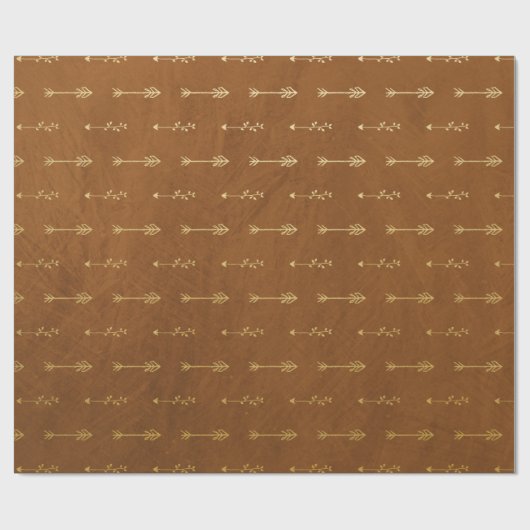 Gold Foil Thanksgiving Cadeaupapier (Vlak)