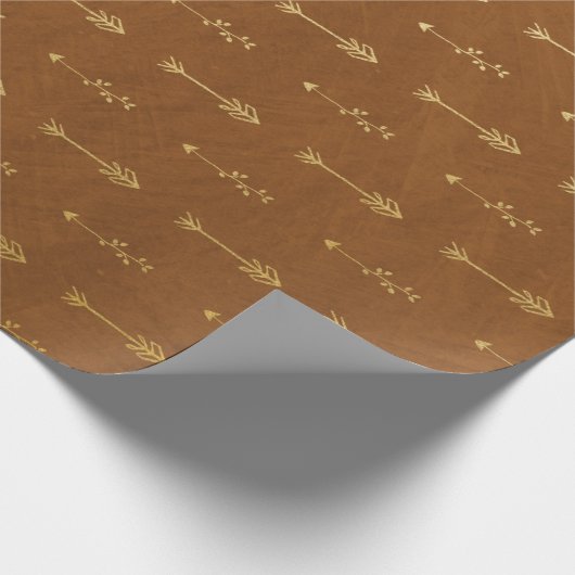 Gold Foil Thanksgiving Cadeaupapier (Hoek)