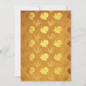 Gold Foil Thanksgiving Dinner/Feast Kaart (Achterkant)