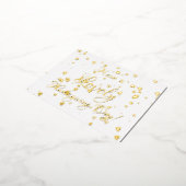 Gold Foil Thanksgiving Party Invitation Folie Uitnodiging Briefkaart (Gedraaid)