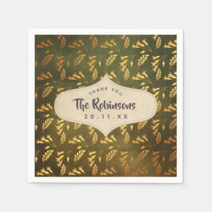 Gold Foil Thanksgiving Servet