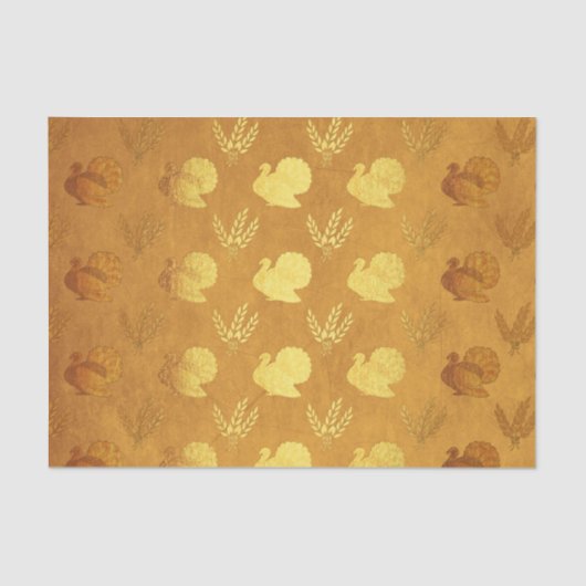 Gold Foil Thanksgiving Tissuepapier (Voorkant)
