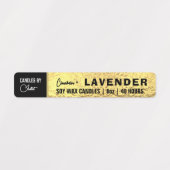 Gold Foil Thin Candle Label (Design 1)