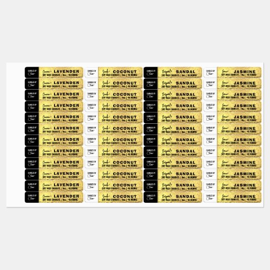 Gold Foil Thin Candle Label (Vel)