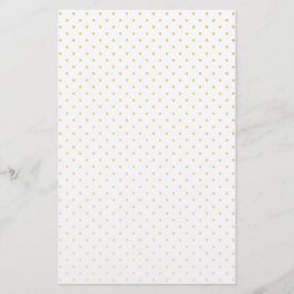 Gold Foil Tiny Polkadots Pattern Briefpapier