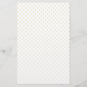 Gold Foil Tiny Polkadots Pattern Briefpapier