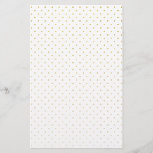 Gold Foil Tiny Polkadots Pattern Briefpapier (Voorkant)