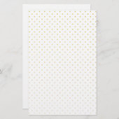 Gold Foil Tiny Polkadots Pattern Briefpapier (Voorkant / Achterkant)