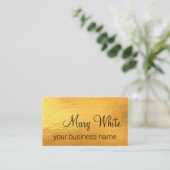 Gold Foil Trendy Classic Rich Chic Glam Luxury Visitekaartje (Staand voorkant)