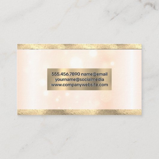 Gold Foil trim | Sparkle Visitekaartje (Achterkant)