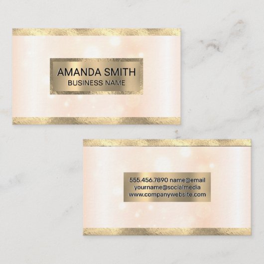 Gold Foil trim | Sparkle Visitekaartje (Voorkant / Achterkant)