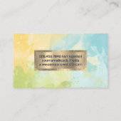 Gold Foil trim | Waterverf Textuur Visitekaartje (Achterkant)