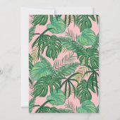 Gold Foil Tropical Leaves Beach Birthday Party Kaart (Achterkant)