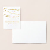 Gold Foil Twinkle Licht op grijs Hartelijk dank Folie Kaarten (Display)