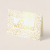 Gold Foil Typografie Confetti Wedding Invitations Folie Kaarten (Voorkant)