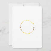 Gold Foil Typografie Heart WreatVerloving Kaart (Achterkant)