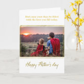 Gold Foil Vaderdag Kaart (Gele Bloem)