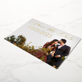 Gold Foil Verloving Bewaar de datum Folie Uitnodiging (Gedraaid)