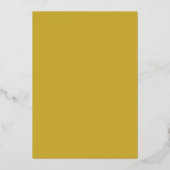 Gold Foil Vine Scroll Modern Wedding Invitation Folie Uitnodiging (Achterkant)