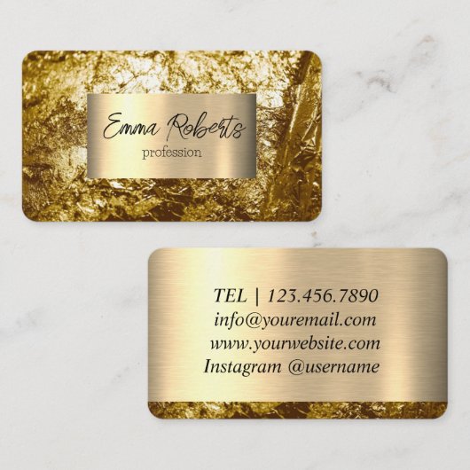 Gold Foil Visitekaartje (Voorkant / Achterkant)