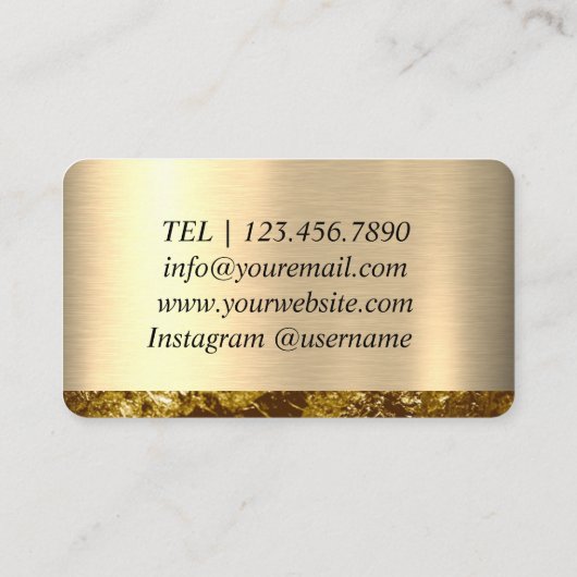 Gold Foil Visitekaartje (Achterkant)