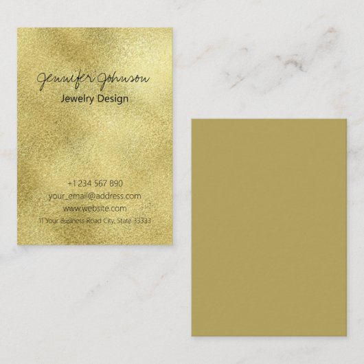 Gold Foil Visitekaartje (Voorkant / Achterkant)
