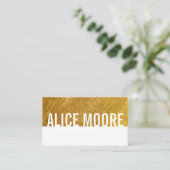 Gold Foil Visitekaartje Elegant design (Staand voorkant)
